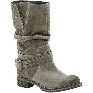 Clarks Majorca Villa Gray Suede Slouch Boots